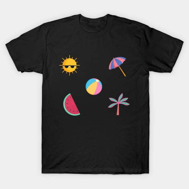 Summer Sticker Pack #2 T-Shirt by HuntersDesignsShop